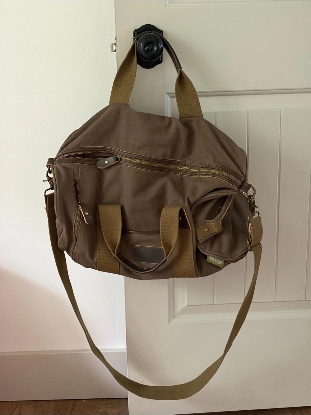 Lake & Trail Heavy Duty Canvas Duffel Bag - Olive Drab Green Weekender